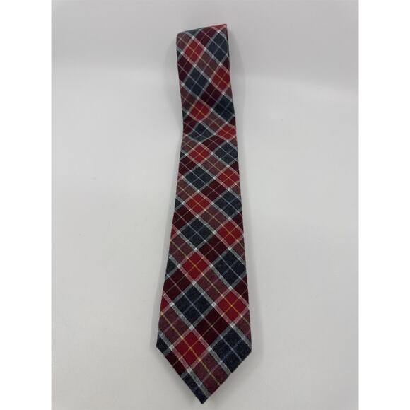 Nautica Red, Blue And Yellow Plaid Men's Neck Tie - Picture 1 of 9